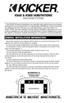 Kicker KS-series Substations Owner's Manual