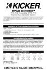 Kicker Impulse BassStations Owner's Manual