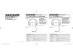 Kicker Headphones HP1972 User's Manual