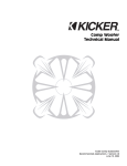 Kicker COMP Subwoofer Tech, Version 2.0 (06/13/2002) Owner's Manual