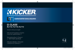 Kicker L7 Owner's Manual