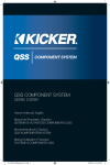 Kicker 2014 QS Component Systems Owner's Manual