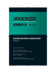 Kicker KMW10 Owner's Manual