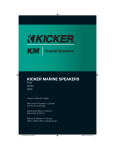 Kicker 2014 KM Coaxial Speakers Owner's Manual