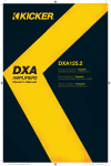 Kicker 2014 DXA Stereo Amplifier Owner's Manual