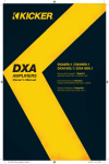 Kicker 2014 DXA Mono Amplifier Owner's Manual