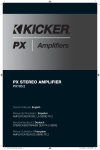 Kicker 2012 PX 100/2 Stereo Amplifier Owner's Manual