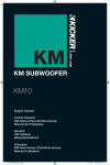 Kicker KM10 Owner's Manual