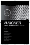 Kicker 2009 CompVT Truck Sub Box Owner's Manual