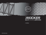 Kicker 2008 ZX200.4 Owner's Manual