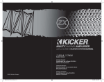 Kicker 2008 ZX 550.3 & 700.5 Owner's Manual