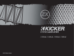 Kicker 2008 ZX 450.2 Owner's Manual