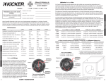 Kicker 2007 CompVR Owner's Manual