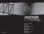Kicker 2006 ZX 550.3 & 700.5 Owner's Manual