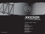 Kicker 2006 ZX 350.4 Owner's Manual