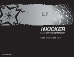 Kicker L7-Series Owner's Manual