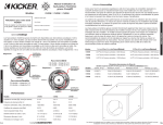 Kicker 2006 Comp VX Subwoofer Owner's Manual