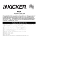 Kicker 2003 KQ9 Owner's Manual