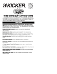 Kicker 2003 CompVR Subwoofer Owner's Manual