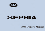 KIA SEPHIA 2000 User's Manual