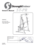 Keys Fitness Strength Trainer ST-PR User's Manual