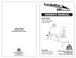 Keys Fitness Recumbent CM580R User's Manual