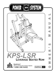 Keys Fitness KPS-LSR User's Manual