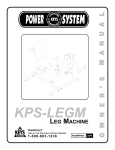 Keys Fitness KPS-LEGM User's Manual
