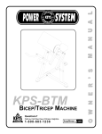 Keys Fitness KPS-BTM User's Manual