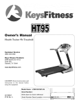 Keys Fitness HT95 User's Manual