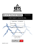 Keys Fitness HT9000 User's Manual
