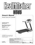 Keys Fitness HT65T.1-CE User's Manual
