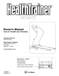 Keys Fitness HT402t User's Manual