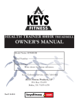 Keys Fitness 800HR User's Manual