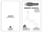 Keys Fitness ET920D User's Manual
