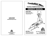 Keys Fitness ET530D User's Manual