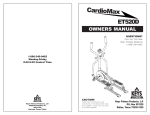 Keys Fitness ET520D User's Manual