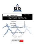 Keys Fitness EC3500HRC User's Manual