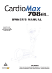 Keys Fitness CardioMax CM708EL User's Manual