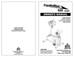 Keys Fitness CardioMax 835U User's Manual
