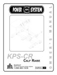 Keys Fitness CALF RAISE KPS-CR User's Manual