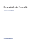 Kerio Tech KERIO WINROUTE FIREWALL 6 User's Manual