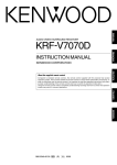 Kenwood KRF-V7070D User's Manual