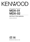 Kenwood MDX-01 User's Manual
