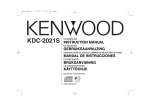 Kenwood KDC-2021S User's Manual