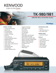 Kenwood FleetSync TK-981 User's Manual