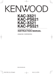 Kenwood eXcelon KAC-X621 User's Manual