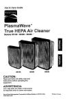 Kenmore PLASMAWAVE 85300 User's Manual