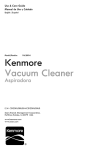 Kenmore Intuition Canister Vacuum Cleaner - Blue Owner's Manual