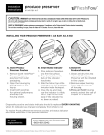 Kenmore FreshFlow Produce Preserver Starter Kit - Refrigerator Accessory Installation Guide